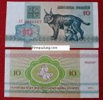 Tiền  Hình Con Mèo Belarus 10 Rubles