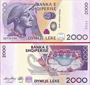 albania2000leke2007unc