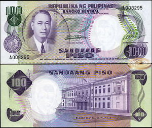 philippines100piso1969unc