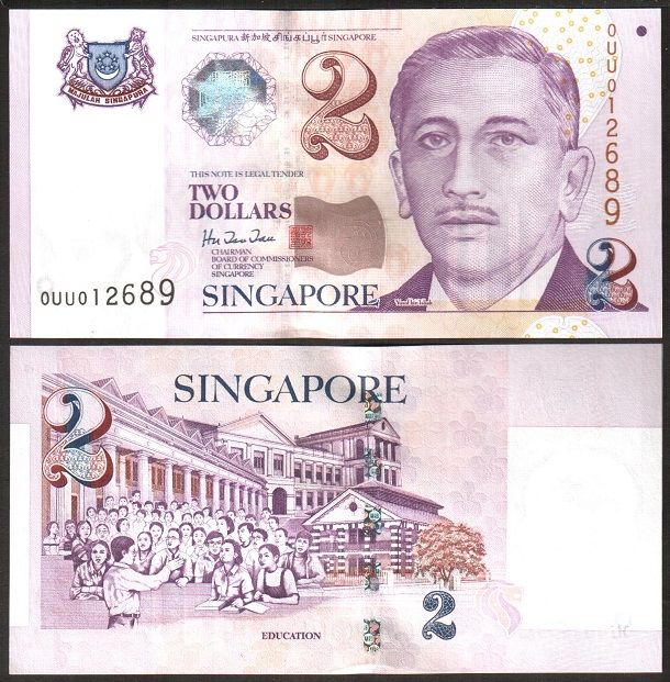 singapore2dollar1999unc
