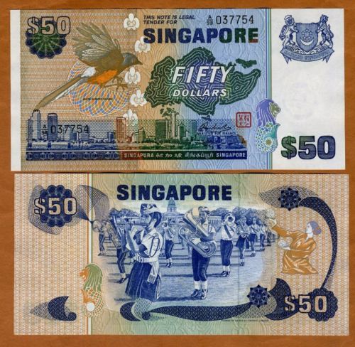 singapore50dollar1976unc