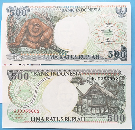 Tiền Con Khỉ Indonesia 500 Rupiah