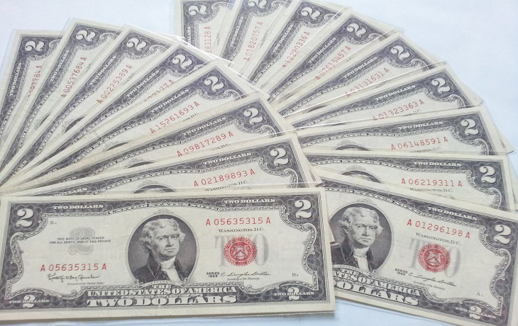 2 USD NĂM 1963 ( Mới 80 - 85% )