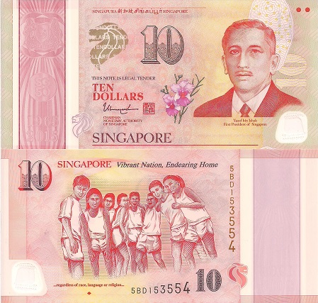 Singapore 10 Dollar 2015 UNC Polymer - Bất Kể Chủng Tộc ...