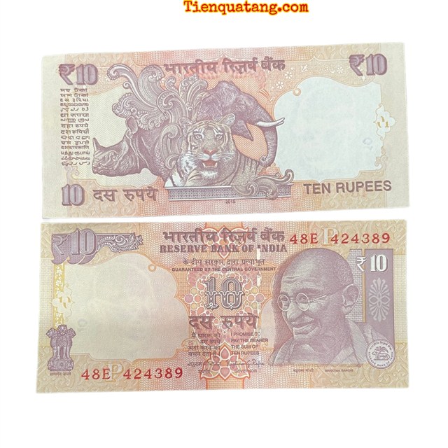 Tiền Con Hổ Ấn Độ 10 Rupees Tặng Kèm Bao Lì Xì Tết 2022