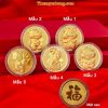 Đồng Xu Hình Hổ Vàng 24k Đài Loan Tặng Kèm Túi Gấm 2022 - anh 1
