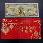 Tiền 2 USD Con Mèo Vàng 3D Lì Xì Tết 2026