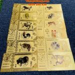 Bộ 12 Con Giáp Mạ Vàng Plastic Lưu Niệm Mẫu Mới 2023