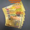 Combo 7 Tờ Tiền Euro Plastic Mạ Vàng Lưu Niệm 2023 - anh 1