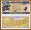 Tiền 100 France guinea - anh 1