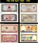 Bộ Tiền Việt Nam 2 10 30 100 Dong 1980 1981